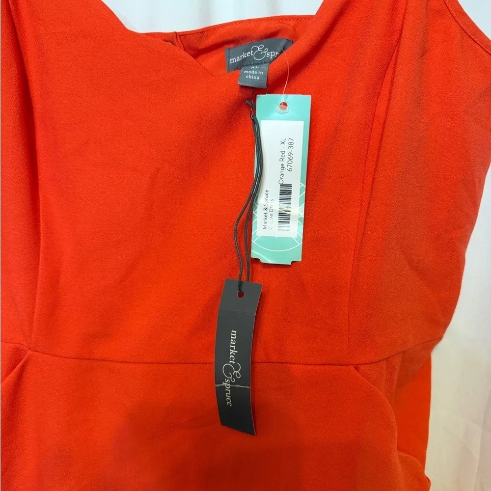 Market & Spruce Vibrant Red Mini Dress